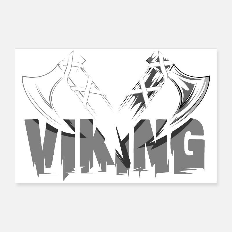 viking axt ax symbol vikings wikinger Poster 60x40 cm