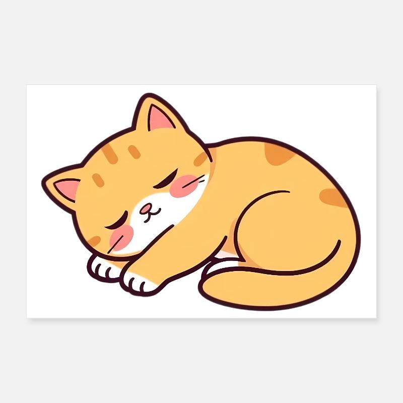 sleeping cat Poster 24" x 16" (60x40 cm)