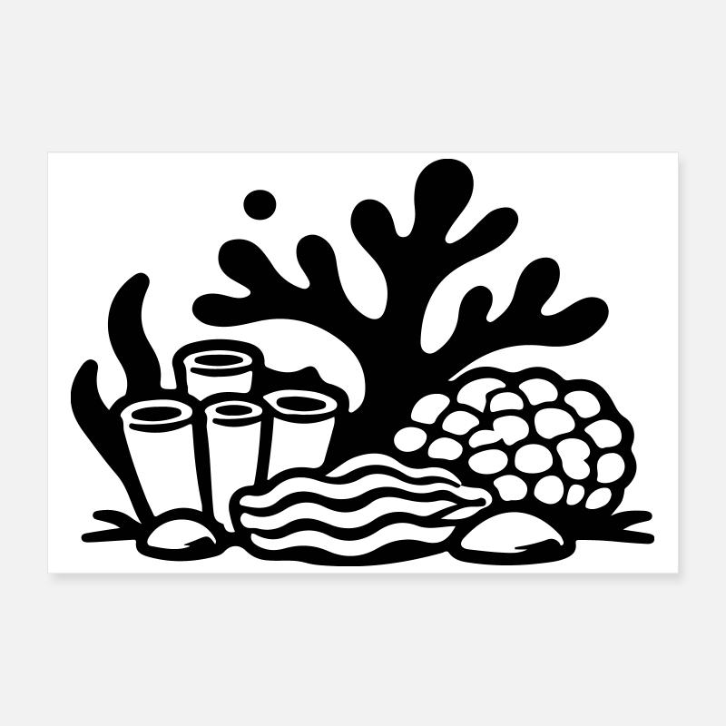 Coral Coral Reef Ocean Poster 24" x 16" (60x40 cm)