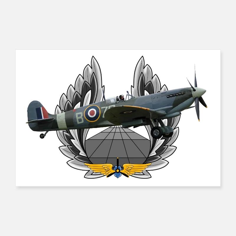 Spitfire Poster 60 x 40 cm