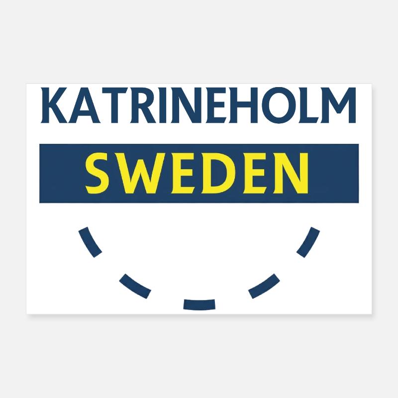 Katrineholm Schweden Abzeichen Poster 60x40 cm