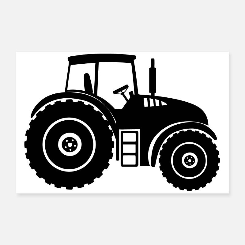 Shade Silhouette Traktor Poster 60x40 cm