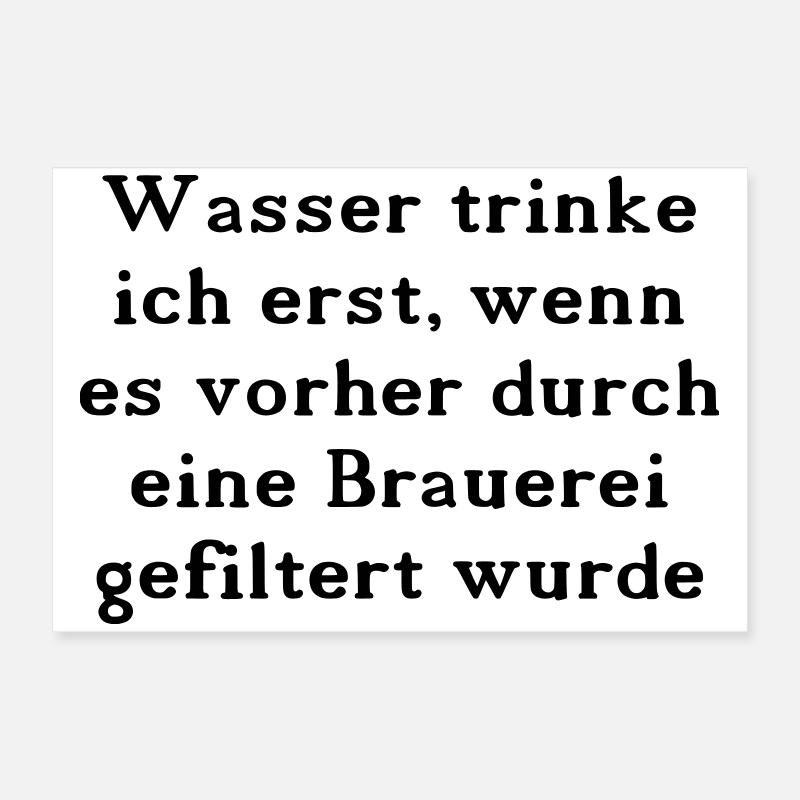 Wasser trinken Poster 60x40 cm
