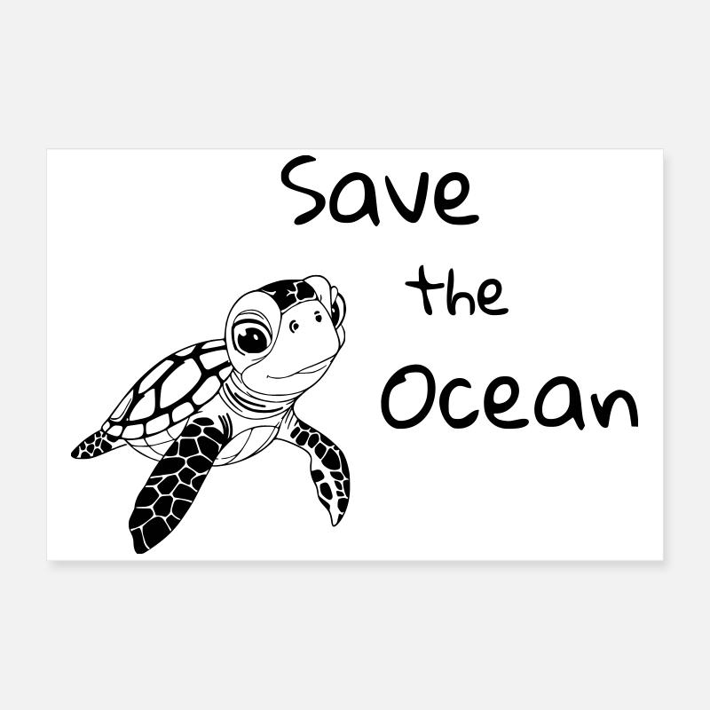 Reed Toad - Save the Ocean Poster 24" x 16" (60x40 cm)