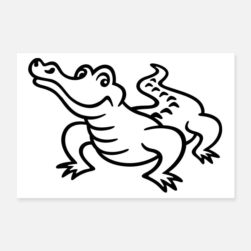 Krokodil Poster 60x40 cm