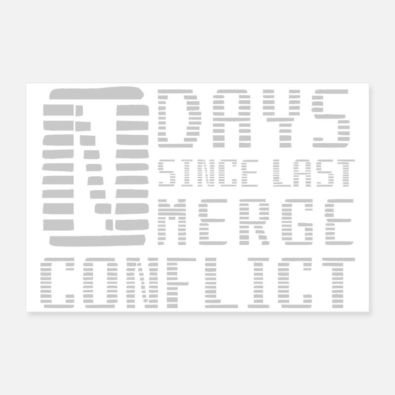 Merge Conflict Software Developer Developer geek Poster 24" x 16" (60x40 cm)