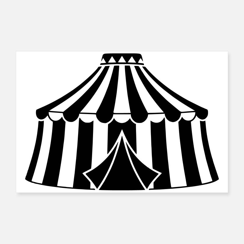 Circus Tent Circus Silhouette Poster 24" x 16" (60x40 cm)