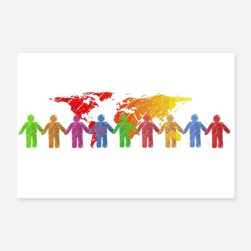 monde de couleurs Poster 60 x 40 cm