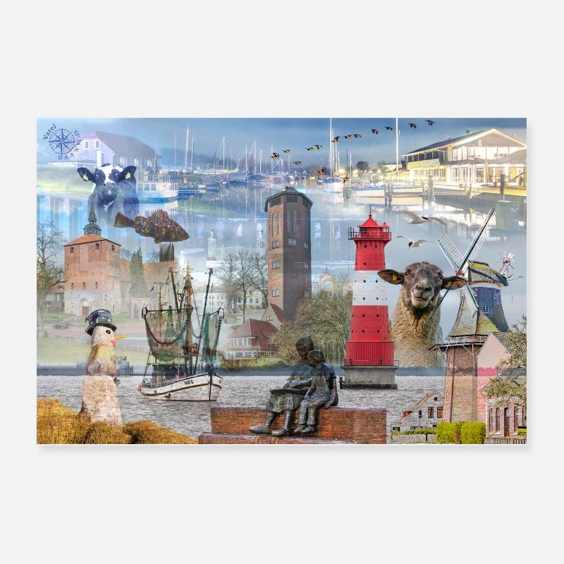 Varel collage Poster 24" x 16" (60x40 cm)