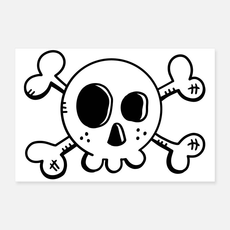 Bande dessinée crâne - crâne - Pirate - Skull Poster 60 x 40 cm