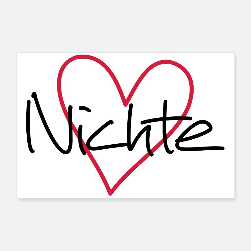 Niece heart gift gift idea partner look Poster 24" x 16" (60x40 cm)