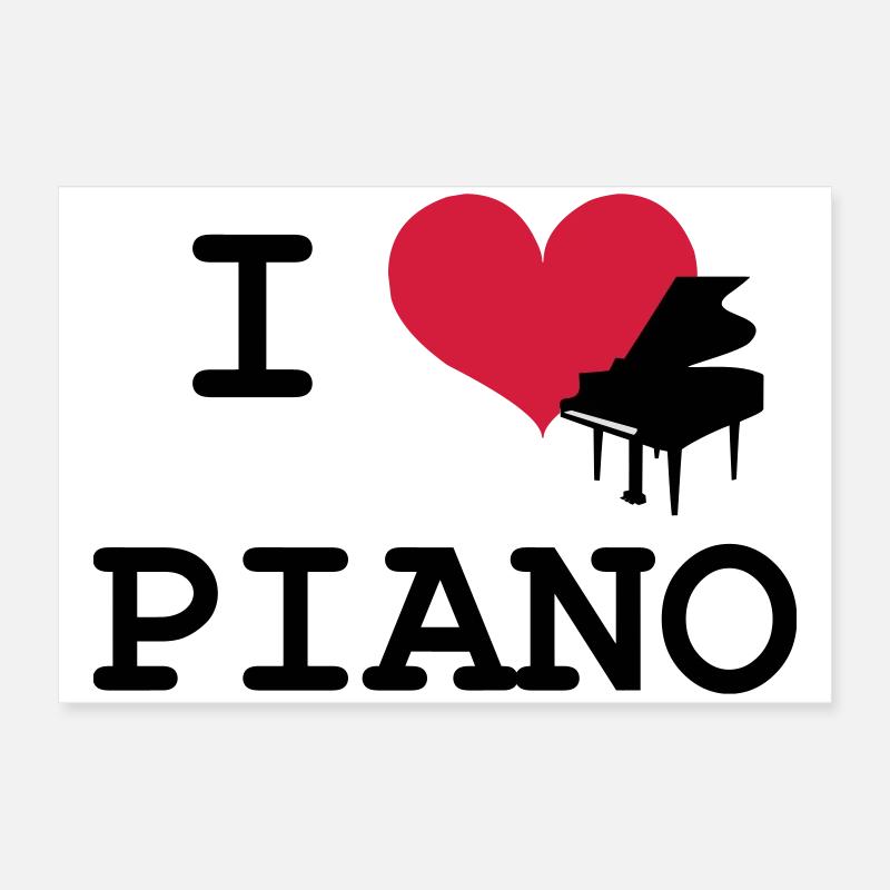 I Love Piano Poster 60x40 cm