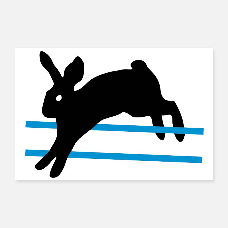 rabbit_agility_2clr Poster 24" x 16" (60x40 cm)
