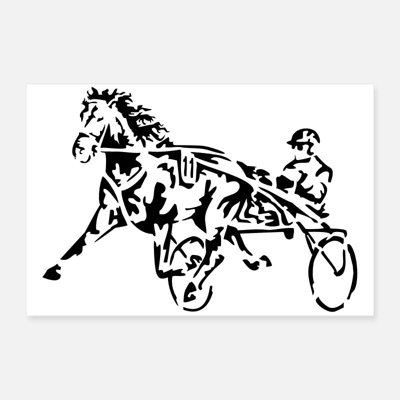 horse racing Poster 24" x 16" (60x40 cm)