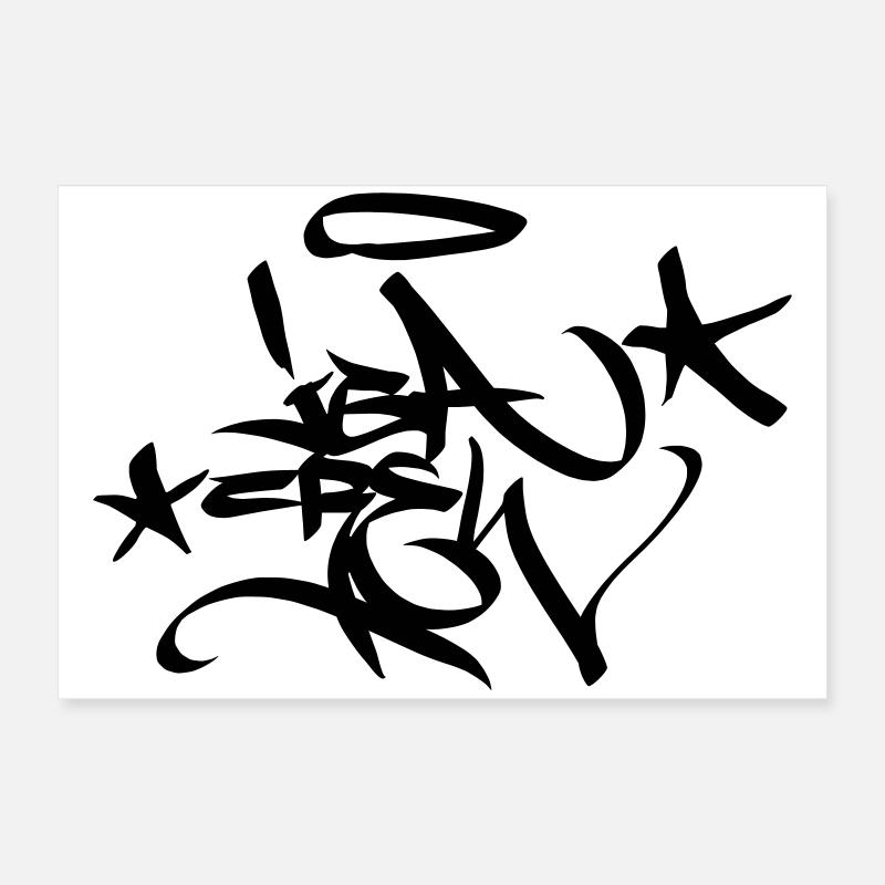 Graffiti Tag JGA Crew Angel 02 1C Poster 60 x 40 cm