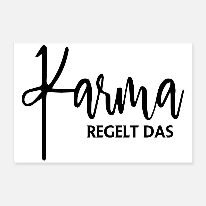 Karma Regelt das Yoga Poster 60x40 cm