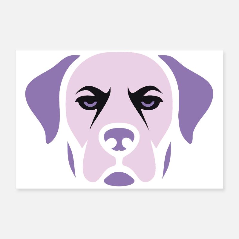 Labrador; Dog head Poster 24" x 16" (60x40 cm)