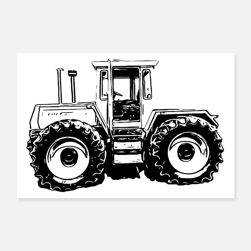 Machine d’énergie rurale Poster 60 x 40 cm