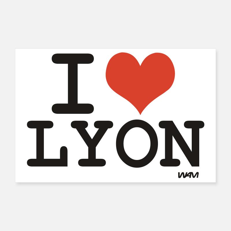 i love Lyon - couleurs personnalisables Poster 60 x 40 cm