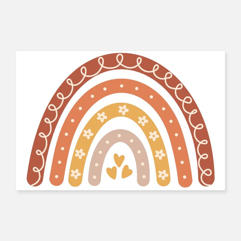 Boho Rainbow Poster 24" x 16" (60x40 cm)