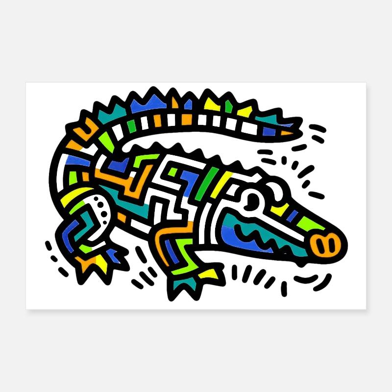 Alligator Crocodile Poster 60 x 40 cm