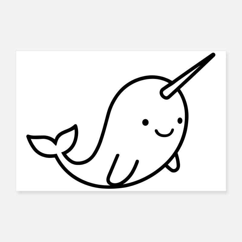 narwhal Poster 24" x 16" (60x40 cm)