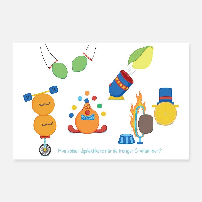 circus fruits Poster 24" x 16" (60x40 cm)
