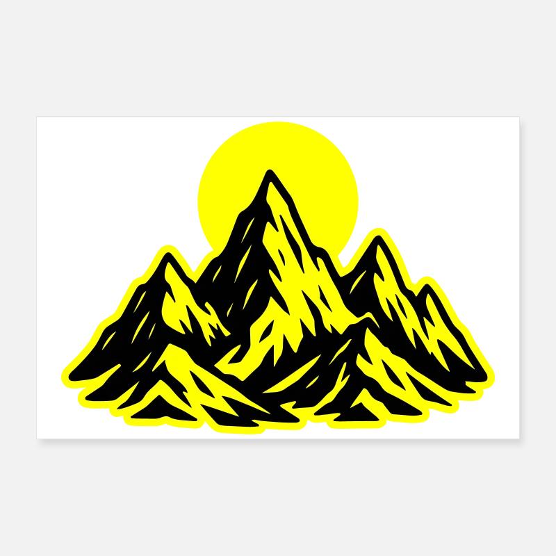 Berge Sonne Poster 60x40 cm