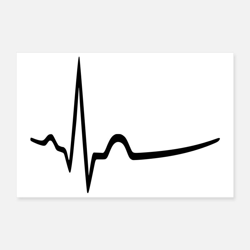 ECG - rythme sinusal - médecin Poster 60 x 40 cm