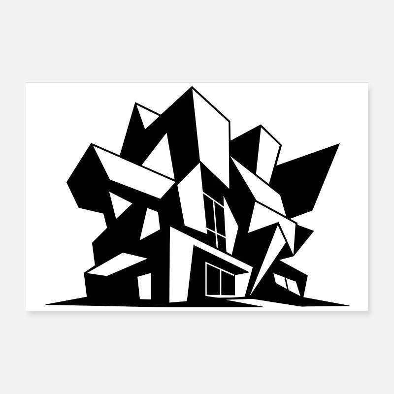 Brutalism Architecture Poster 24" x 16" (60x40 cm)