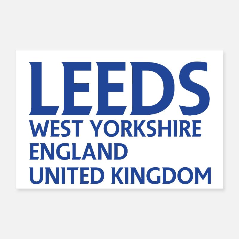 Leeds – England Liedtextdesign Poster 60x40 cm