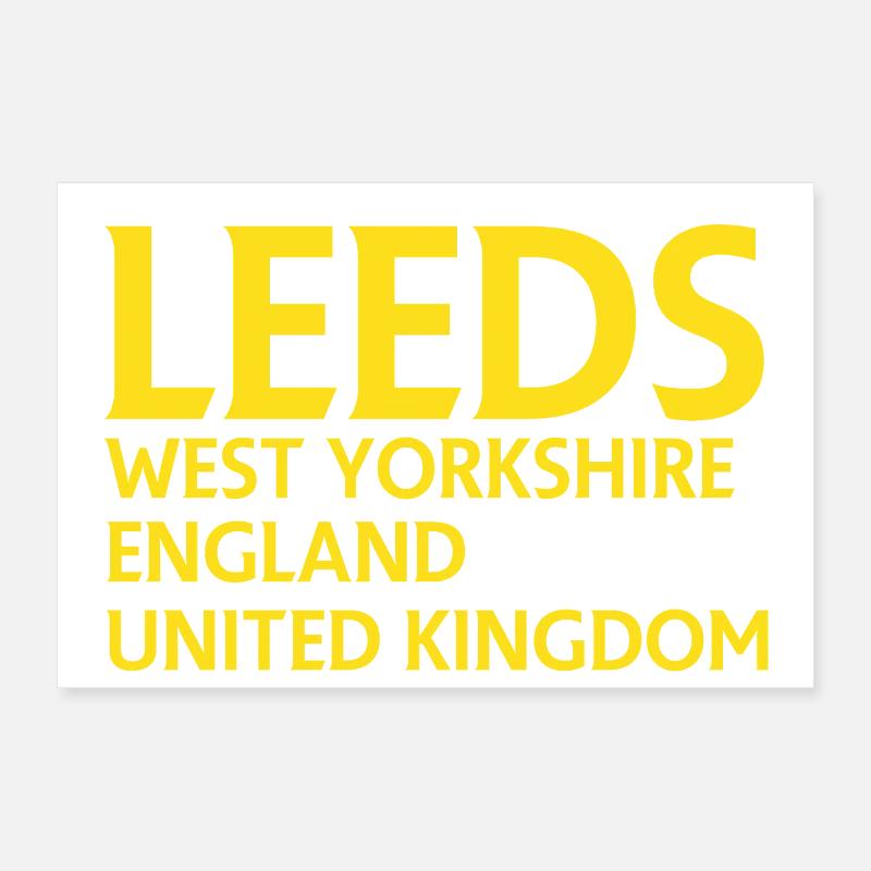 Leeds – England Liedtextdesign Poster 60x40 cm