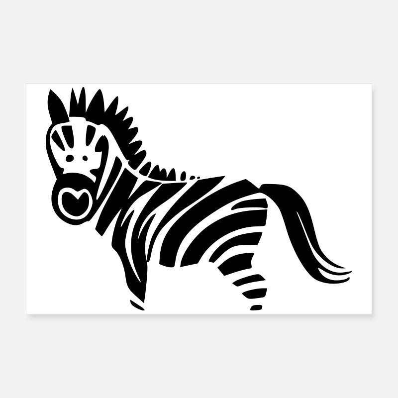 Zebra Design schwarz/ weiss Poster 60x40 cm