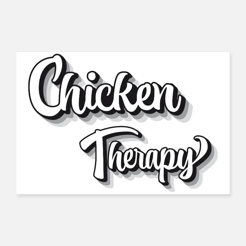 Conception motivationnelle de thérapie par le poulet Poster 60 x 40 cm