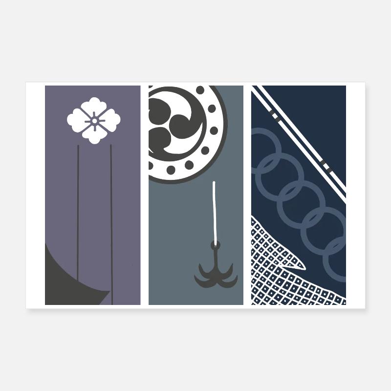 Échos d’Edo - Art japonais moderne Poster 60 x 40 cm