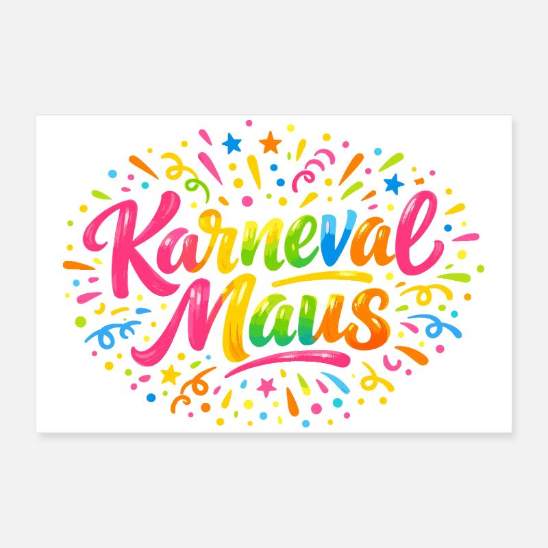 Karnevalsmaus Karneval Köln Süß Niedlich Geschenk Poster 60x40 cm