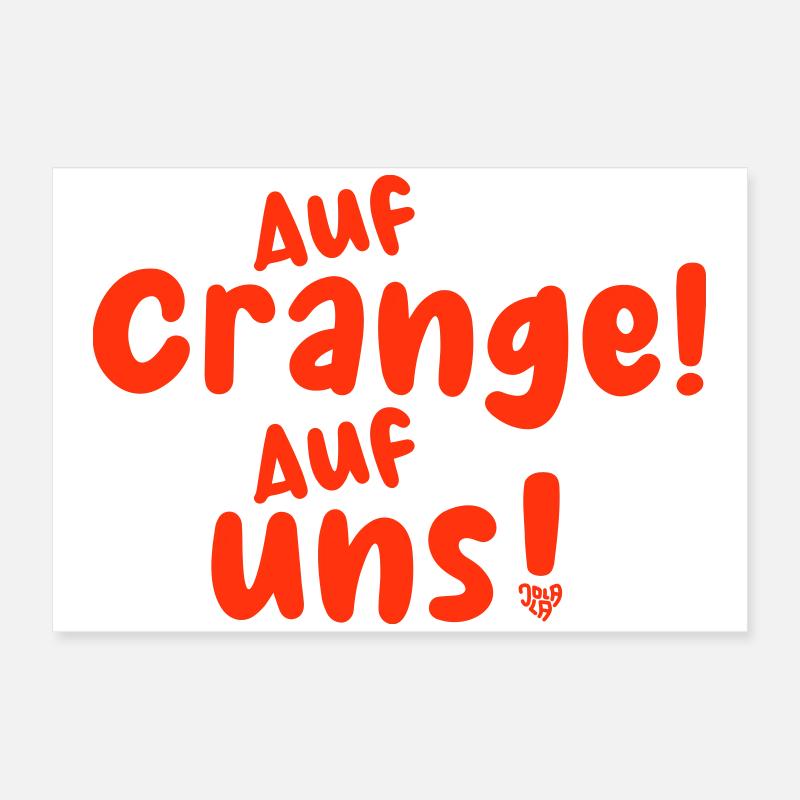 auf crange Poster 60x40 cm