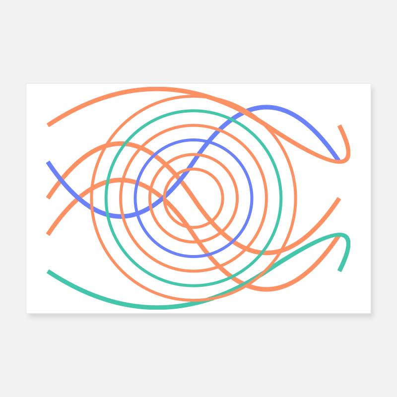 Abstract wave design Poster 24" x 16" (60x40 cm)