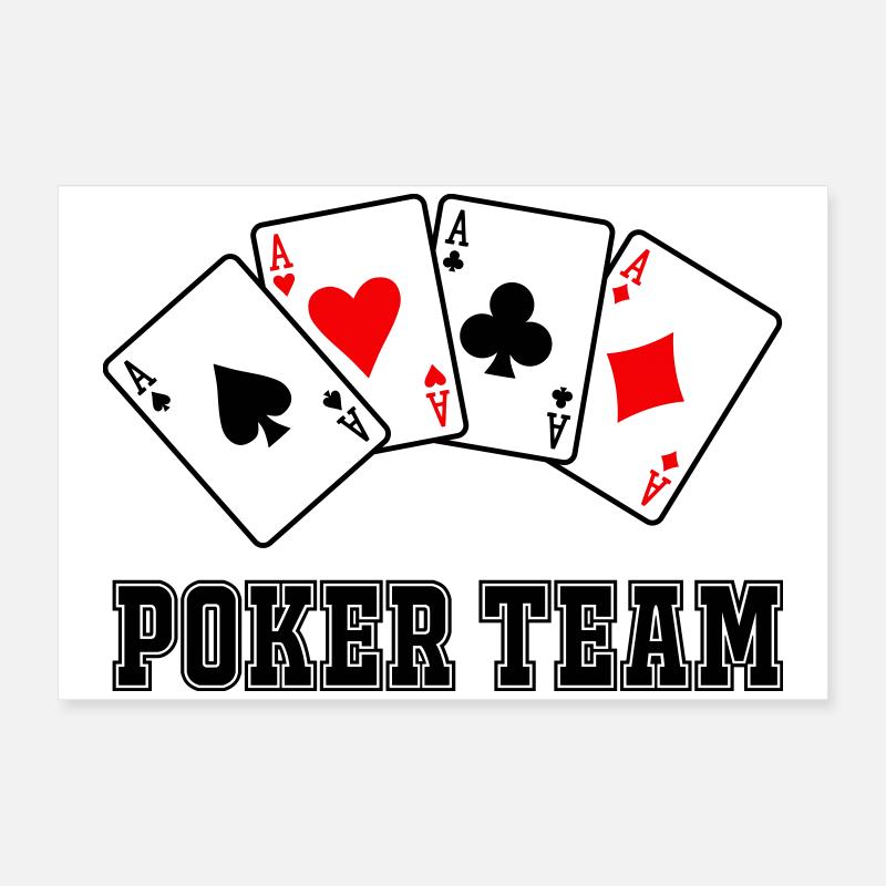 Équipe de poker Poster 60 x 40 cm