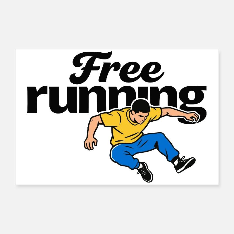 Parkour en course libre Poster 60 x 40 cm