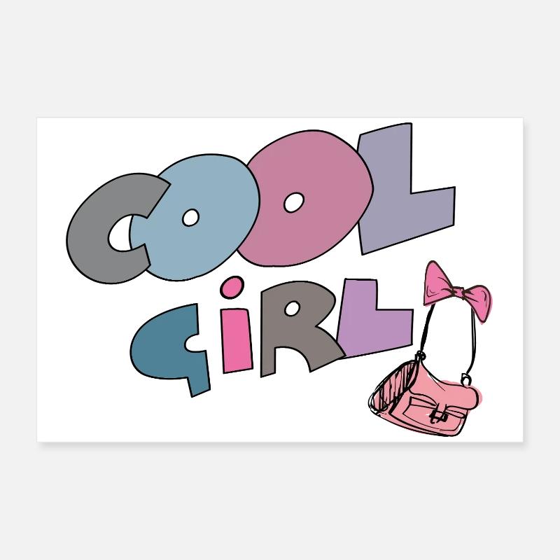 Fille cool Poster 60 x 40 cm