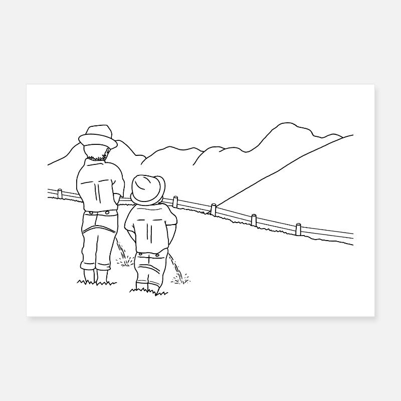 Bieslnde Buam Poster 60 x 40 cm