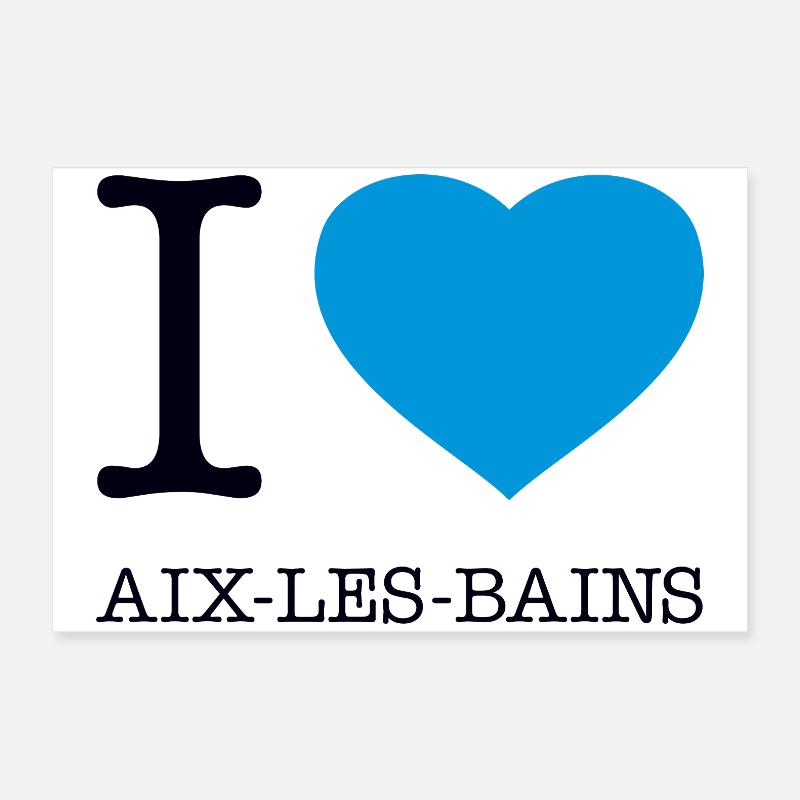 I LOVE AIX-LES-BAINS Poster 24" x 16" (60x40 cm)