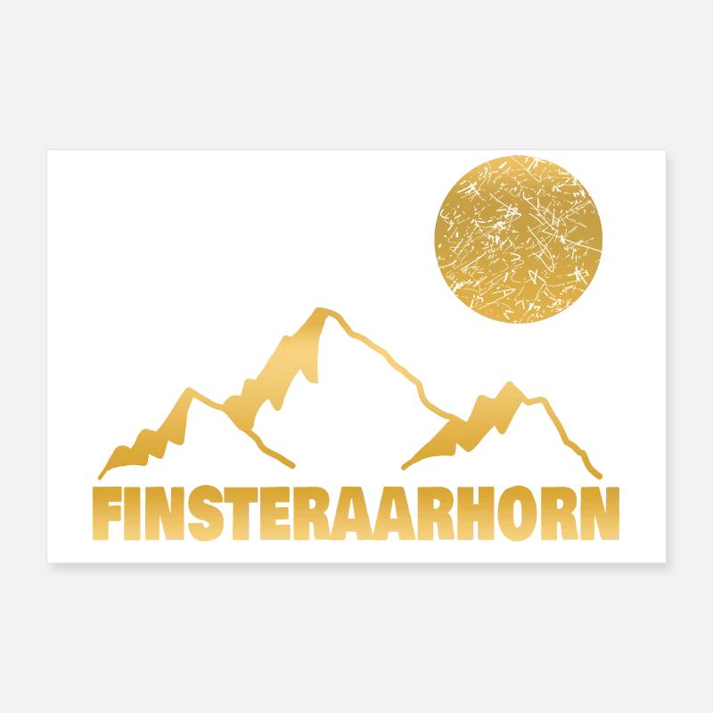 Finsteraarhorn som bouldering Poster 60x40 cm