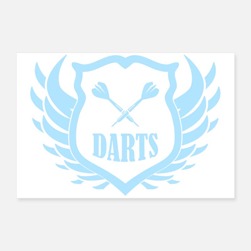 Darts Shield Emblem Wings Poster 24" x 16" (60x40 cm)