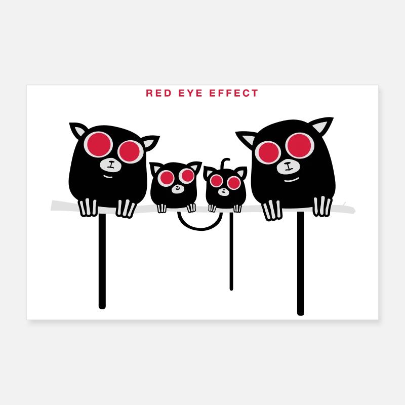 Red-Eye-Maki – der süßeste Blitzunfall der Welt Poster 60x40 cm