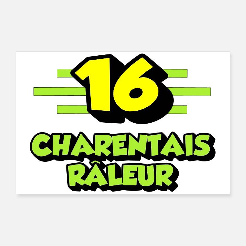 Beschwerdende Charentais - Poster 60x40 cm - Weiß
