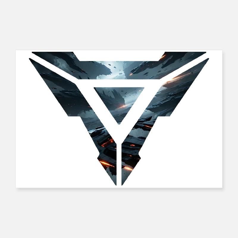 Galactic Fleet Emblem – Futuristic Space Battle Poster 24" x 16" (60x40 cm)