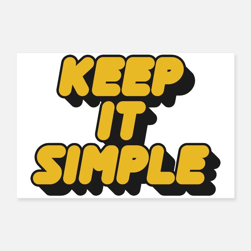 Restez simple Rétro audacieux Poster 60 x 40 cm