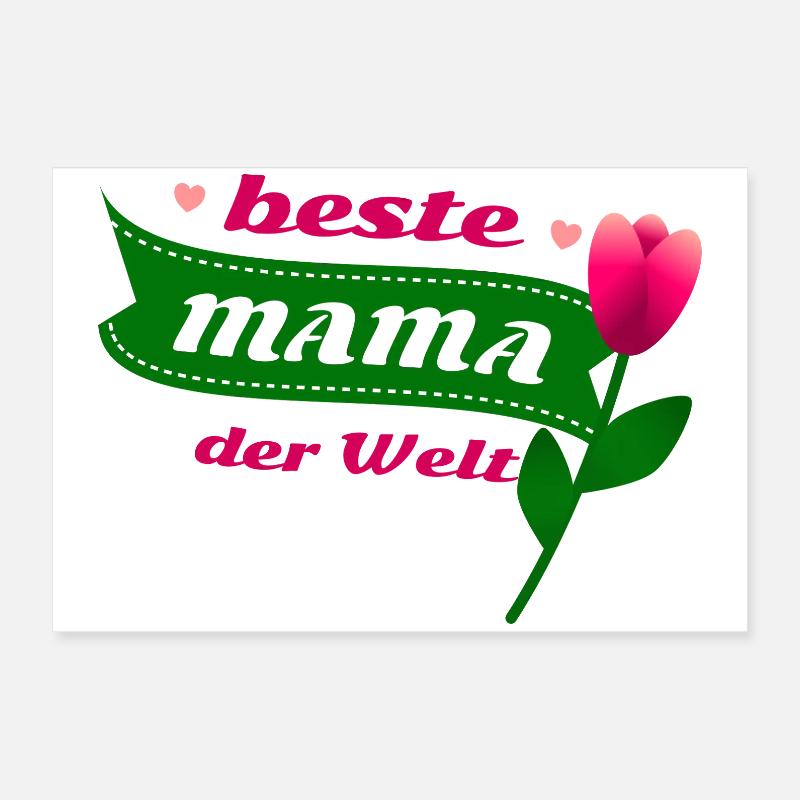 Beste Mama der Welt Design Geschenk Poster 60x40 cm